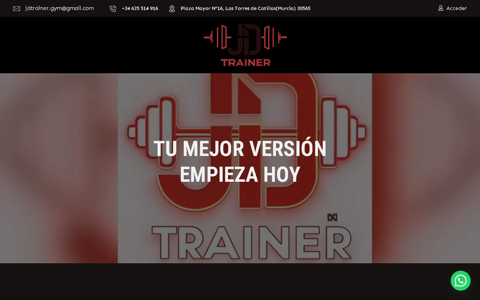 Portada de la web de JD Trainer