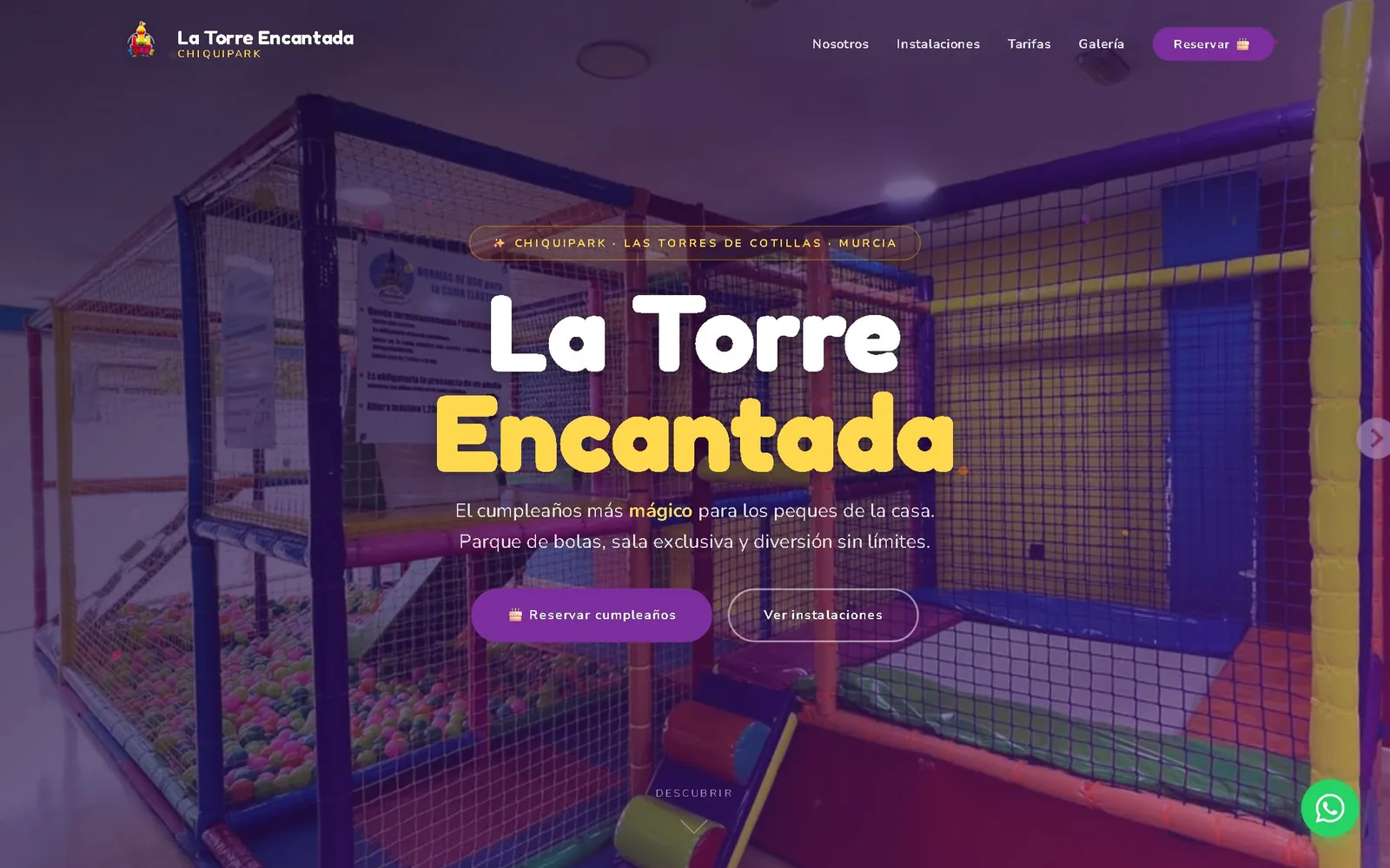 Portada de la web de La Torre Encantada